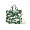 thumbnail image 7 of FORMRS Womens Corduroy Tote Bag Crossbody Shoulder Handbag with Pocket, Light Green Camouflage Design, 7 of 7