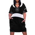 thumbnail image 1 of Adorable Black and White Faux Collar Loose Pocket Dress women long dresses Female clothing summer clothes fairy dress, 1 of 7