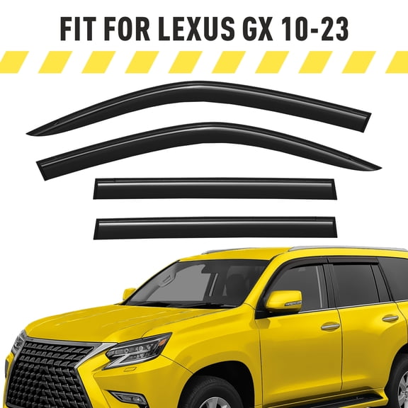 AEROGUYS Extra Durable Window Deflectors Tape-On Window Visors Rain Guards Fit for GX 2010-2023, Sun Visors, Wind Vent for Shades, Exterior Car Accessories - 4 pcs. AG0928
