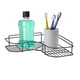 thumbnail image 1 of Estante triangular de hierro negro, montaje adhesivo sin perforaciones para maximizar el espacio en cualquier rincón, ideal para baño, cocina, oficina o lavandería., 1 of 6