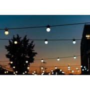 Twinkly–App-Controlled LED Bulb Lights String w/20 AWW(Warm White to Cool White) LEDs. 32.8ft. Black Cable. Indoor & Outdoor Smart Lighting Decoration