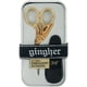 thumbnail image 1 of Tijeras de bordar Gingher Gold H y led Stork de 3,5 pulgadas con funda de cuero, 1 of 5