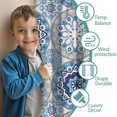 thumbnail image 3 of Blackout Kids Curtains,Blue Ethnic Mandala Pattern Childrens Insulated Curtains Set Of 2,Bedroom Essentials,Toddler Room Decor 42x84in(106x213cm), 3 of 5