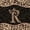 Brown R, variant on meiyoeat Brown Ribbon Initial L Twin Duvet Cover for Girls, Leopard Print Polka Dots Twin Bedding, Black Reversible, 2 Pieces, 1 Duvet Cover and 1 Pillowcase