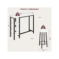 thumbnail image 2 of Ourlova Bar Table With 2 Stools Counter Height Table With 3 Storage Shelves 3 Piece Dining Table Set For Small Space Apartment Kitchen WhiteandBlack, 2 of 5
