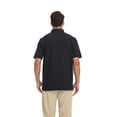 thumbnail image 3 of Zfeel Breathable Polyester Polo for Men, Short Sleeve Collared Classic Polo Shirt, Black, S, 3 of 6