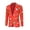Santa Claus Red, variant on Men's Christmas Blazer Jacket Xmas Funny Ugly Casual One Button Holiday Suit, Snowflake Blue, S