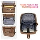 thumbnail image 5 of Mochila de viaje WITZMAN Canvas para hombre con portátil de 17 pulgadas, color marrón, 5 of 8