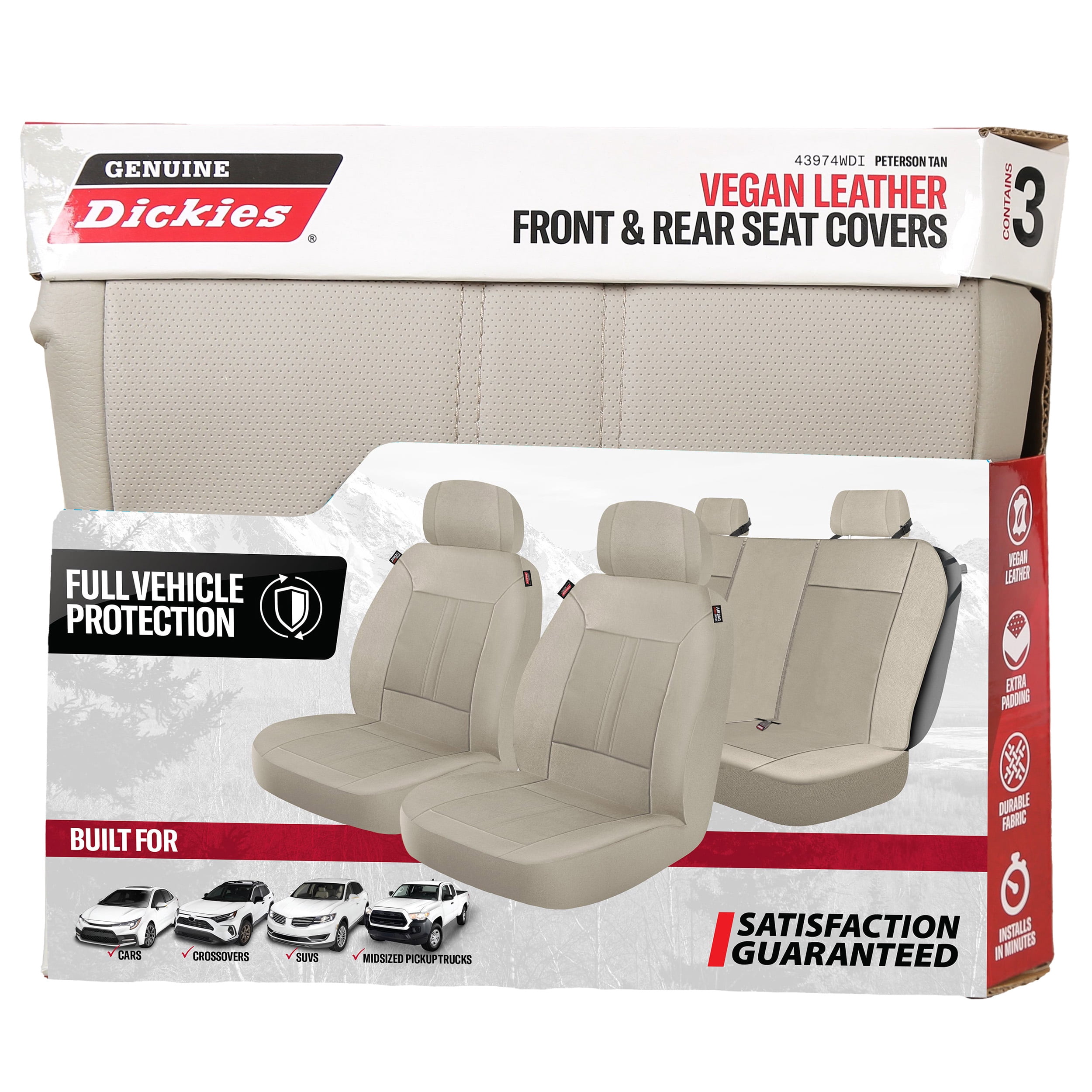 Genuine Dickies 3-Piece Tan Peterson Seat Covers, 43974WDI