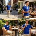 thumbnail image 3 of Mfakffe Mens Polo Shirts Summer Casual Golf T Shirt Big and Tall Short Sleeve Collared Tee Office Cotton Top (Royal Blue, 5XL), 3 of 4