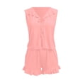 thumbnail image 4 of Bigetiay Women's Solid Sleeveless Top and Shorts Two Piece Outfit, Size L, 4 of 4