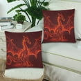 thumbnail image 2 of MKHERT Fire Medieval Dragon Pillowcase Pillow Protector Cushion Cover 18x18 inch,Set of 2, 2 of 3