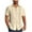 Khaki, variant on Men's Button Down Shirts Short Sleeve Casual Lapel Summer Print T Shirt Stretch Lightweight Loose Trendy Beach Blouse Top