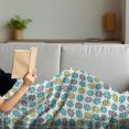 thumbnail image 3 of Abstract Soft Flannel Fleece Throw Blanket, Simple Background Motifs Fanning Swirling Repetitive Creativity Setting, Cozy Plush for Indoor and Outdoor Use, 50" x 70", Multicolor, by Ambesonne, 3 of 5