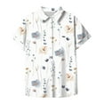 thumbnail image 5 of Women's Short Sleeved Shirt, Daily Fashion Printed Button Top, Chest Pocket Cardigan, 5 of 7