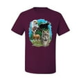thumbnail image 2 of Eagle Bear Deer and Wolf Wildlife Americana / American Pride Men's Graphic T-Shirt, Maroon, 4XL, 2 of 3