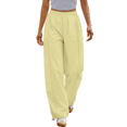 thumbnail image 2 of Sundazz Womens Wide leg Pants Drawstring Lightweight Pants Loose Travel Casual Pants with Pockets, 2 of 8