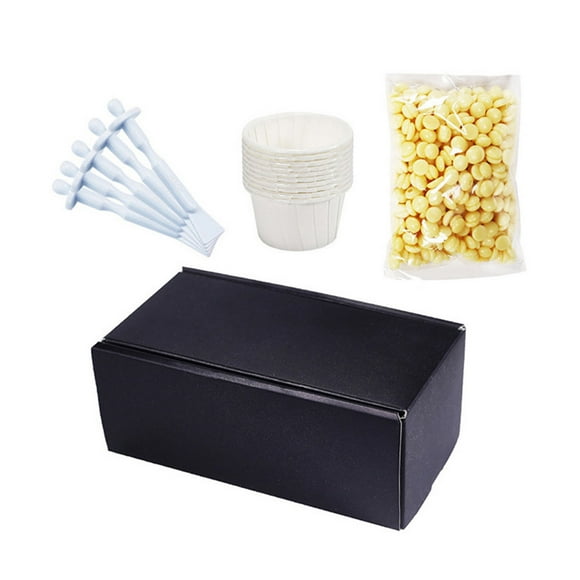 Amdohai Wax Bean Kit Nose Hair Removal Wax Kit Wax Applicators Sticks Beans Paper Cups for Removing Nose Eyebrow Hair