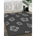 thumbnail image 2 of Ahgly Company Indoor Square Patterned Charcoal Black Area Rugs, 4' Square, 2 of 6