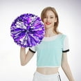 thumbnail image 2 of Event & Party Cheerleading Handheld Flowers - Colorful Lightweight Performance Accessories for Sports Activities Double Finger Buckle Off Handling 2PCS, 2 of 4