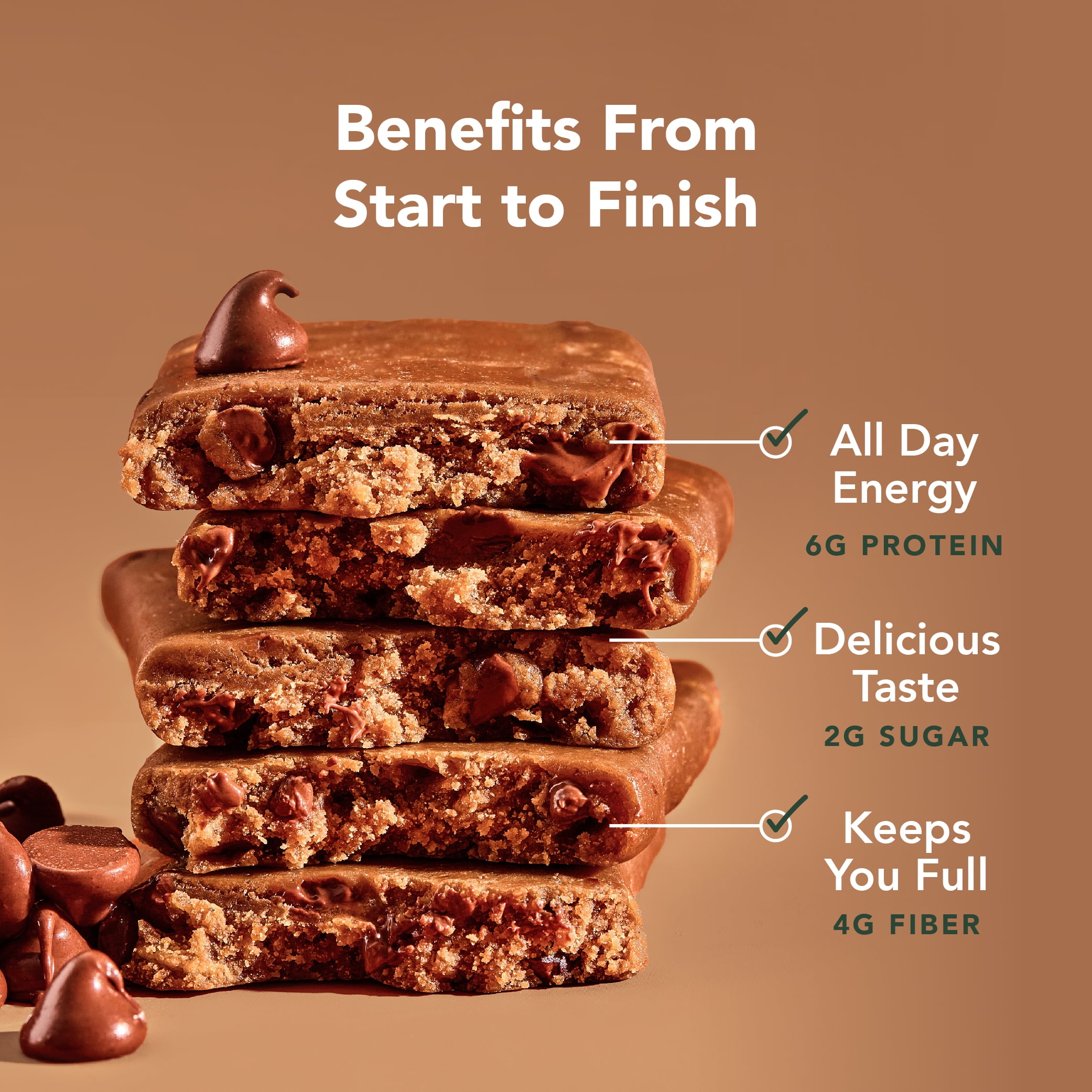 ALOHA, Plant Based Protein Mini Bars, Chocolate Chip Cookie Dough (Pack of 20)