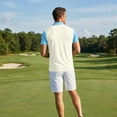thumbnail image 4 of Trgacdwlo Color Block Men Polo Shirts Lightweight Quick Dry Men Shirts Short Sleeve Summer Athletic Gym Mens Golf Polo Shirts White S, 4 of 8