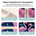 thumbnail image 3 of Flamingo Travel Portable Square Jewelry Box Organizer for Rings, Earrings, Necklaces, Bracelets, etc. for Girls and Women, 3 of 6