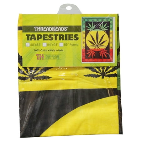 Rasta Hemp - ThreadHeads Rasta Hemp Leaf Tapestry - 55