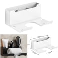 thumbnail image 5 of Vogacara Soporte para soplador de cabello de montaje en pared Estante liso moderno para teléfonos Salón Hogar Blanco Cuidado del cabello Blanco, 5 of 5