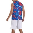 thumbnail image 2 of Naloa Nautical Animals Basketball Jersey Reversible Men's Mesh Athletic Sports Shirts Training Practice S-4XLXX-Large, 2 of 6