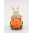 thumbnail image 2 of Conejo de cerámica fina en carrito de zanahoria Salero y pimentero 4 1/4" L, 2 of 9