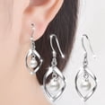 thumbnail image 2 of Xihbxyly Pendientes de Espiral, Elegantes y Ligeros, Estilo Bohemio con Detalles de Perla, Diseño de Ondas Brillantes, Ideal para Fiestas, Banquetes y Uso Diario, Accesorio de Moda, Imán para Cumplid, 2 of 7