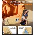thumbnail image 4 of Funda con Soporte Magnético invisible, Delgada Mate, para iPhone 14 Pro Max, Marrón Claro, 4 of 7