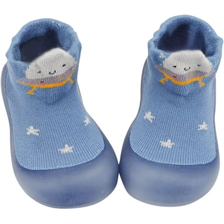 

QWZNDZGR Toddler First Walking Sock Shoes for Girls Boys Soft Sole Non Slip Cartoon Breathable Lightweight Slip-on Sneakers