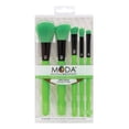 thumbnail image 3 of Moda Brush Neon Green 5pc Face Makeup Brush Kit, 3 of 5
