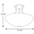thumbnail image 2 of Progress Lighting P3748-09 2-100W Medium Base Semi-Flush Convertible, Brushed Nickel, 2 of 5