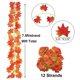 thumbnail image 2 of 12 Strands Fall Maple Leaves Autumn Ivy Garland Artificial Maple Vines Garland for Thanksgiving,Chri, 2 of 5