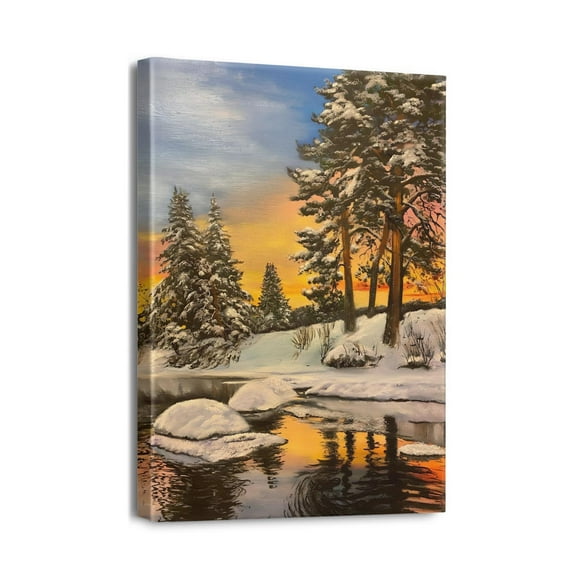 12x16 Art FrameFor Oil Paintings & Wall Prints, Sunset Vintage Theme, Ideal for Home Office