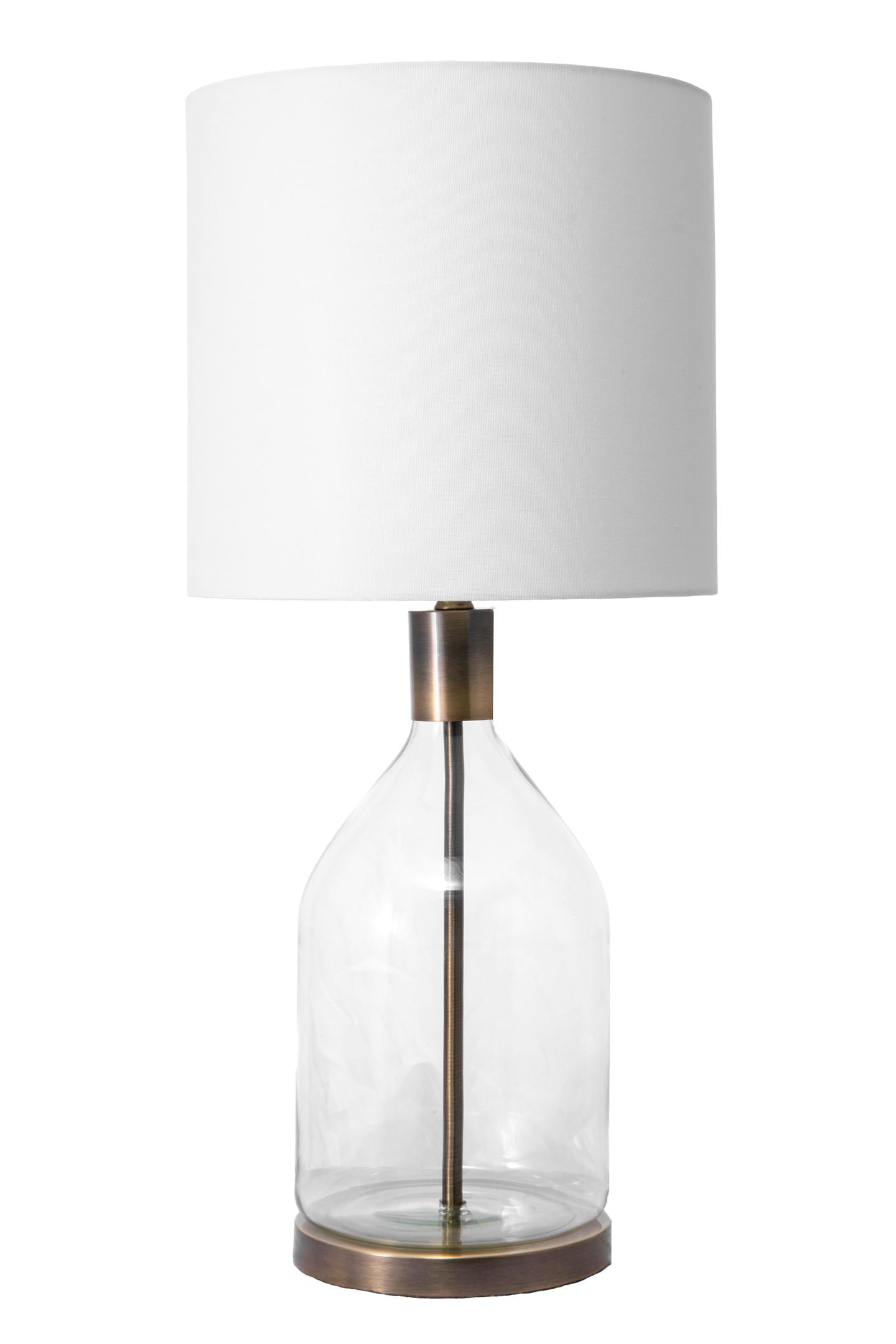 Yolanda Glass Linen Shade Table Lamp, 29 Inch Table Lamps