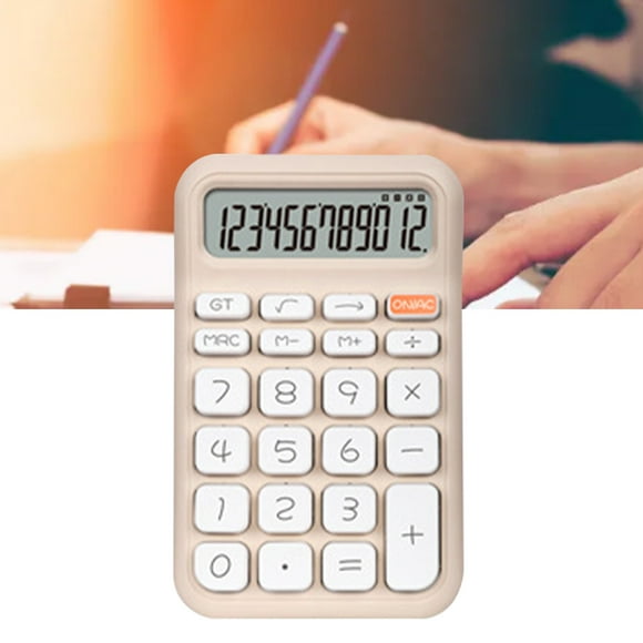 12 Digit Portable Calculator, Large Key Clear Display Calculator for Office School Business