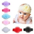 thumbnail image 4 of Mesh Yarn Lace Flower for Newborn Infant Toddler Girl Party Birthday Dress Wear Accessories, 4 of 6