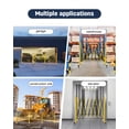 thumbnail image 4 of Expandable Barricade with Wheels 11.5 Feet Long Retractable Metal Traffic Gate Portable Security Barrier Yellow Black, 4 of 7