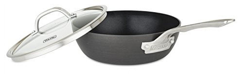 Viking Culinary Hard Anodized Nonstick Saucier Pan, 3 Quart, Gray