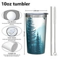 thumbnail image 4 of Forest with Mountains 10oz Tumblers Stainless Steel Tumbler with Lid and Straw,Vacuum Insulated Double Wall Travel Tumbler Cups with Cleaning Brush for Coffee, Tea, 4 of 4
