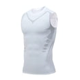 thumbnail image 2 of Migroa Mens Running Sport Tank Tops Gym Wicking Athletic Mesh Breathable Workout Sleeveless Shirts Base Layer Sports Workout Shirts for Basketball White 2XL, 2 of 5