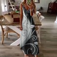 thumbnail image 1 of SMihono Robe Maxi Bohème d'Été pour Femmes Grande Taille Mode d'Été Imprimée Col en V Sans Manches Bretelles Robe Chandail Robe de Plage, 1 of 4