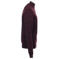 thumbnail image 4 of Perry Ellis Wine Horizontal Striped Half Zip Sweater , Size Small, 4 of 4