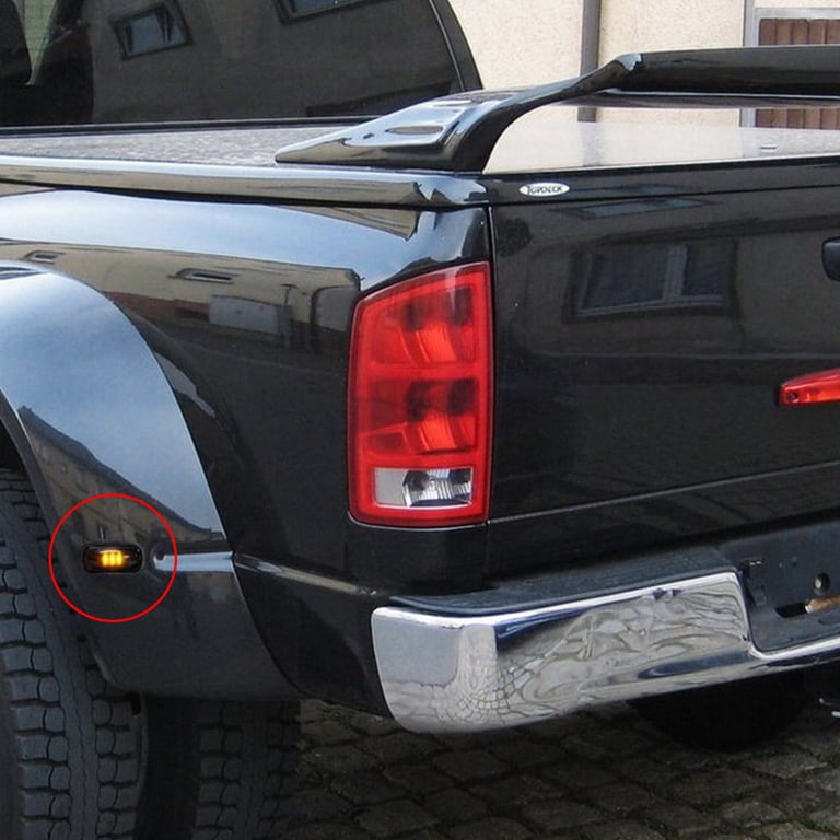 Smoked Side Fender Marker Lights For 2003-2010 Dodge Ram 2500HD / 3500HD Dually Bed – Toptuning Pair