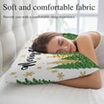 thumbnail image 5 of Green Christmas Pillow Covers, Linen Long Throw Pillow Case, Xmas Tree Snowflake Stars Winter Holiday Pillow Protector Decorative Cushion Cover for Living Room/Bedroom 20" x 36", 5 of 8