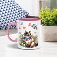 thumbnail image 2 of Siamese Celebrates Spring and Enjoys a Happy Easter 11oz Accent Two-tone Mug Cat Lover Kitten Owner Gifts Coffee Tea Cup - 02001, 2 of 5
